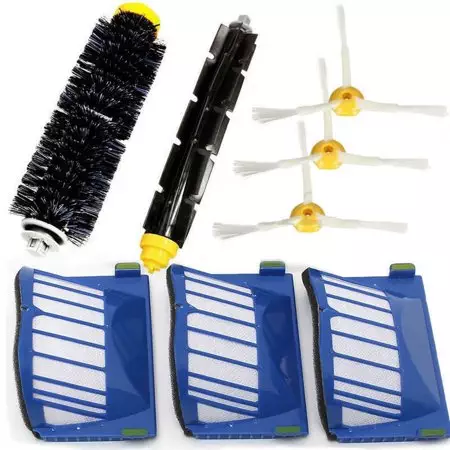 Replacement Brush Filter Kit 3-Armed Fit For iRobots Roomba Aerovac 528 529 600 Series